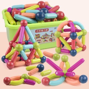 工場卸売のカスタマイズ可能な磁気玩具建物磁気棒玩具