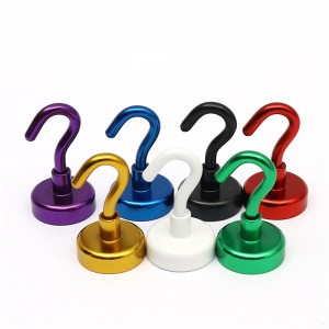 Factory Wholesale Permanent Magnetic Multicolored  Hook fixed magnet hook