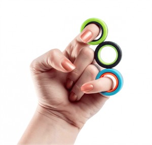 Sabbin camo Fingers Magnet Zoben Matsakaicin Taimakawa Kayan Wasan Sihiri don Horowa Yana Sauƙaƙe Autism Magnetic Ring Fidget Spinner Toys