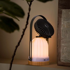 Hordozható klasszikus újratölthető LED asztal Fan Lantern erős szél