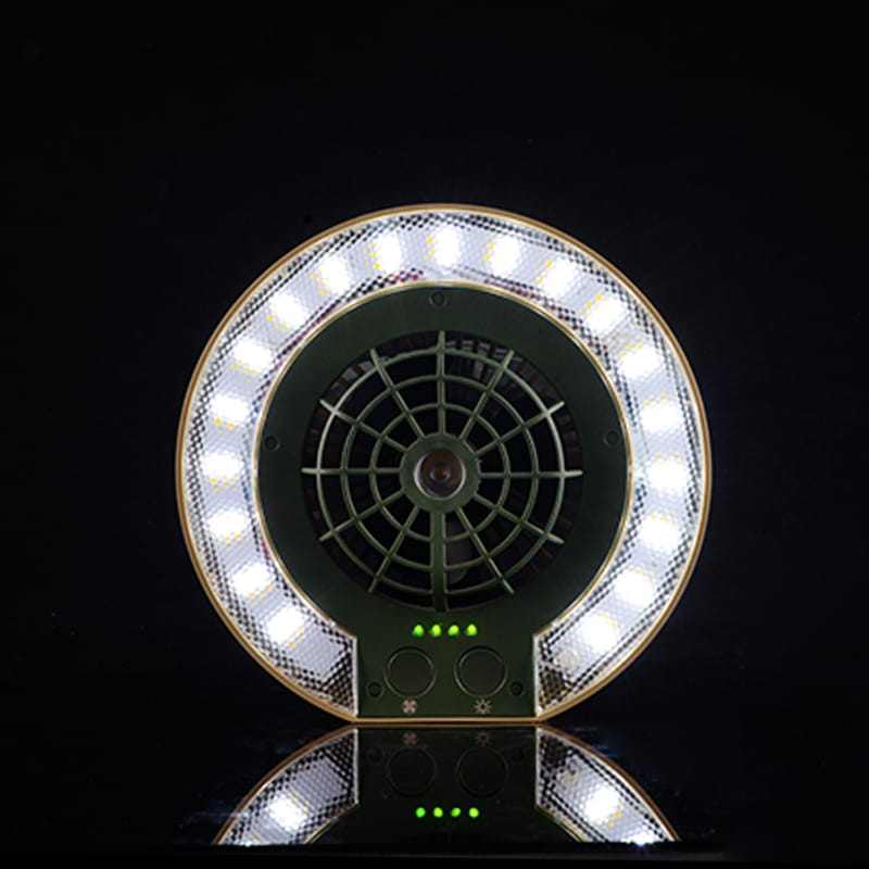 Draagbare LED Camping Fan Light tentlig