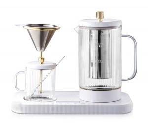 Mini Multifunctional Health Glass Teapot with Thermostatic Heating Base