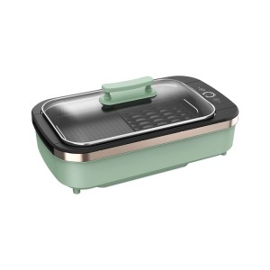 OEM Customized Electric Lunch Box Cooler - 1500W Smokeless BBQ Griddle with 6 Speed Fire Adjustment – Meiling