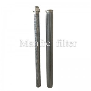 Stainless steel candle filter for polyester yarn production