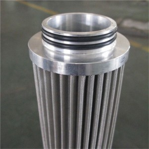 Stainless steel pleated filter elements sintered metal filter