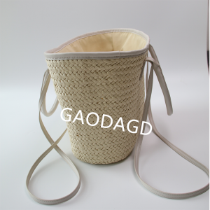 ກະເປົາແຟຊັ່ນຂະໜາດໃຫຍ່ຄວາມອາດສາມາດຂອງຝຣັ່ງ Woven Bag Female 2023 Seaside Vacation Portable Straw Woven Bag