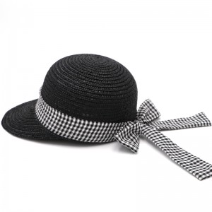Factory Supply ლედი ხორბლის ჩალის ლენტები ბეისბოლის სპორტული ქუდები Lady Golf Hat Sports Sun Visor Cap ქალებისთვის