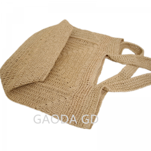 Hot Selling Summer Beach Handmade Paper Straw String Crochet Handbag kanggo Wanita tas