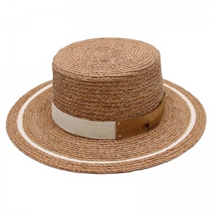 طراحی مد Raffia Straw کلاه ساحلی تابستانی زنانه کلاه حصیری