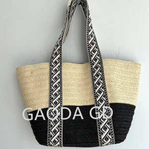 2023 Bag-ong Fashion High-end nga Dako nga Kapasidad Open Simple Commuting Straw Woven Bag Tote Bag