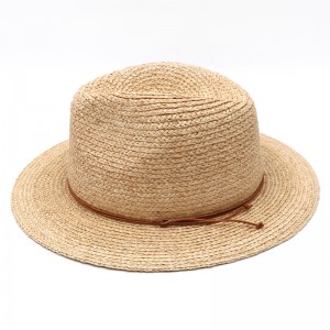 Kapelë Raffia Straw Panama me kapelë dielli për plazh udhëtimi