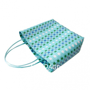 고품질 뜨거운 판매 인기 다채로운 플라스틱 짠 야채 바구니 핸드백