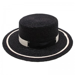 Moda Dizaynı Raffia Straw Yay Çimərlik Şapkası Qadın Hasır Şapka