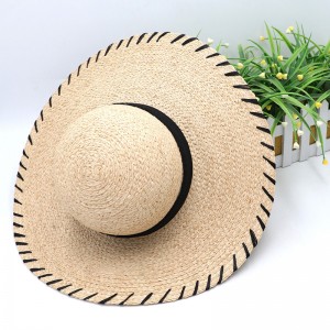 Sombrero Fashion Raffia Lady Straw Hat Hat яклухт дар соҳил барои занон