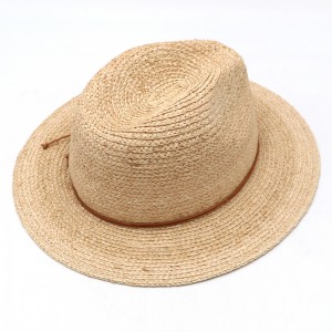 Cappello Panama in paglia di rafia Cappello di paglia da viaggio per protezione solare