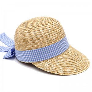 Falegaosi Sapalai Lady Wheat Straw Braid Pesipolo Ta'aloga Caps Lady Golf Hat Sports Sun Visor Cap for Women