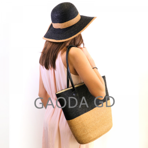 Модна еколошка мешана боја Рафија слама плетенки сламена торба за лето