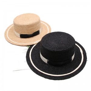 طراحی مد Raffia Straw کلاه ساحلی تابستانی زنانه کلاه حصیری