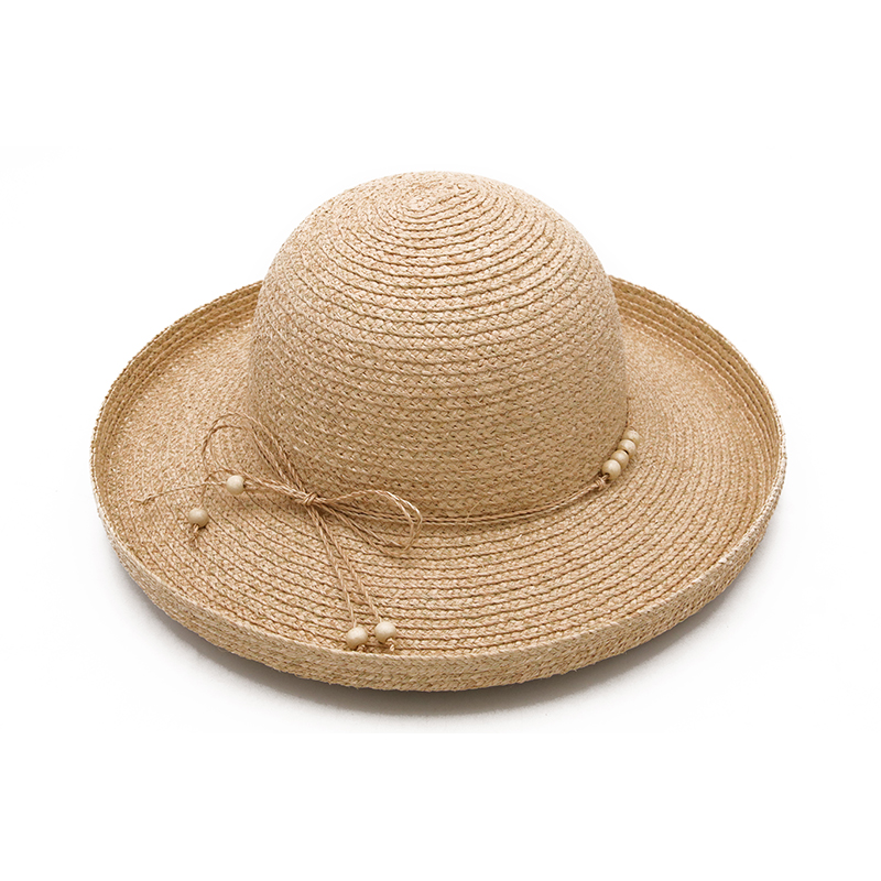 Lace Roll Up Sun Hat Ĉapeloj por Virinoj Larĝranda Prezenta Bildo