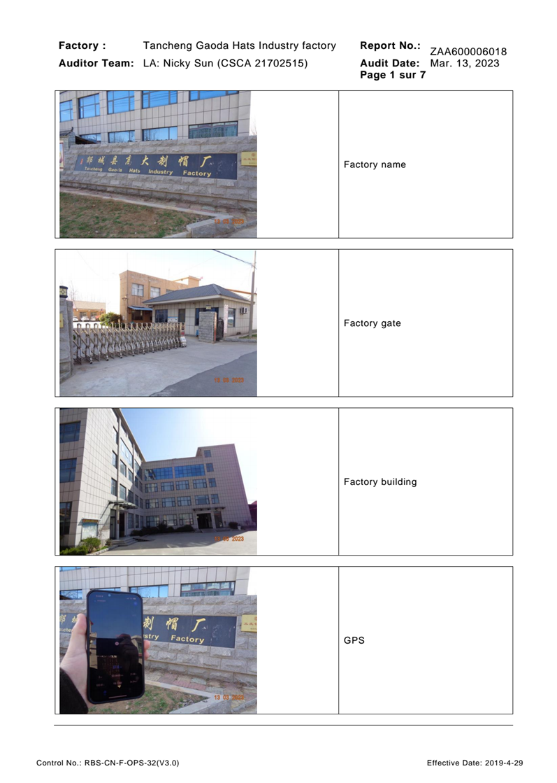 SMETA-JSASCN23628913-Tancheng Gaoda Hats Industry fabryk-Mar.13, 2023-Initial-Photo Report