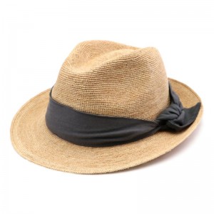 Gaoda usine personnalisée de haute qualité Panama coloré paille été Cowboy Fedora chapeau