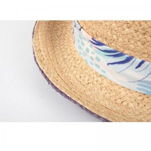 Izravna prodaja tvornice Gaoda Jeftini ženski šešir od slame od papira i širokih oboda ručno rađen šešir za sunce
