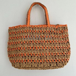 Масавая сумка 2023 года, новы дызайн, саламяная ручная сумка, вязаная кручком, ручная вязаная сумка для жаночай сумкі