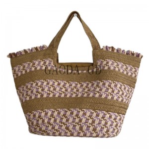2023 Bulk Fashion Design Mixed-colored Salom Handbag Paper Braid Bag for Women Сумка на плече
