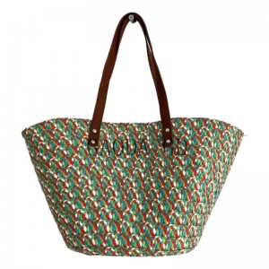 Bulk New 2023 Fashion Design Mixed-colors Paper Straw Shoulder bag Paper Braid Bucket bag for Women Handbag