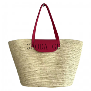 Wholesale Fashion Design Straw Handbag Papier Braided Tote tas foar froulju Bucket bag