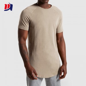 Wholesale Longline Curved Hem T Shirts For Men