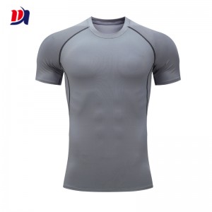 Custom logo quick dry compression sports t shirt