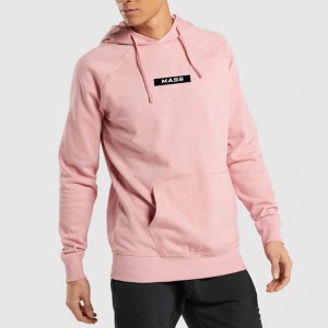 Sudadera con capucha rosa de alta calidade para homes