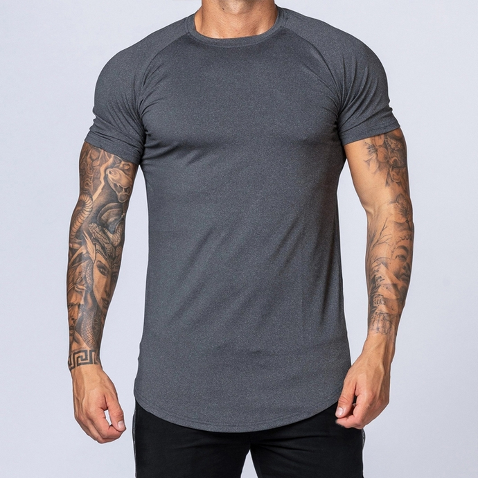 95% polyester 5% elastane dryfit stretch gym muscle men t shirts Featured Image