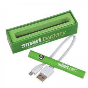 Smart Cart Baterio Vape 510 Fadenaj Kartoĉoj 380mah Variebla Tensio Preheating Smartcart Baterioj Kun USB Ŝargilo Evod Leĝo