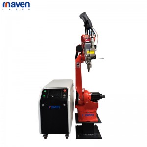 Ukuchaneka okuphezulu kwe-1000W 2000W 6 i-Axis Robotic ye-Automatic Fiber Laser Welding Machine ene-Fire Feeder