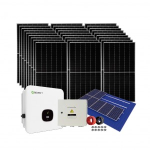 10 kW na mřížkovém solárním energetickém systému