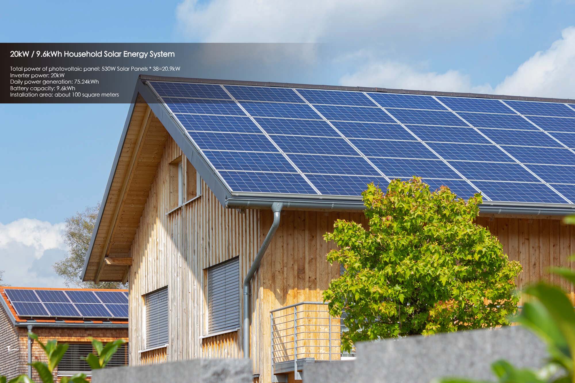 20 kW hálózati napelemes rendszer - háztartás