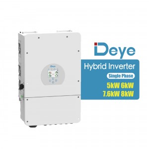 Deye Hybrid Solar Inverter |5kW, 6kW, 7.6kW, 8kW |Imwaħħal mal-ħajt
