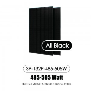 ʻO Maxbo Half-Cell All Black Mono Solar Panel – 485W, 490W, 495W, 500W, 505W