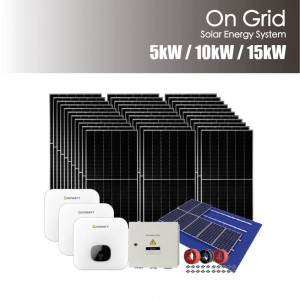 ऑन-ग्रीड सौर ऊर्जा प्रणाली – 5kW 10kW 15kW