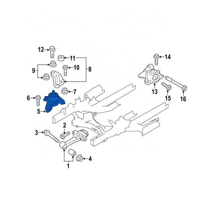 Support de moteur de pièces d'auto d'oem 21950-B4100 21950B4100 pour des modèles de HYUNDAI KIA pièces de véhicule à moteur en métal