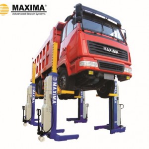 Elevador de columna para trabajo pesado con cable Maxima FC75 de alta calidad al por mayor Elevador de vehículos de 4 postes
