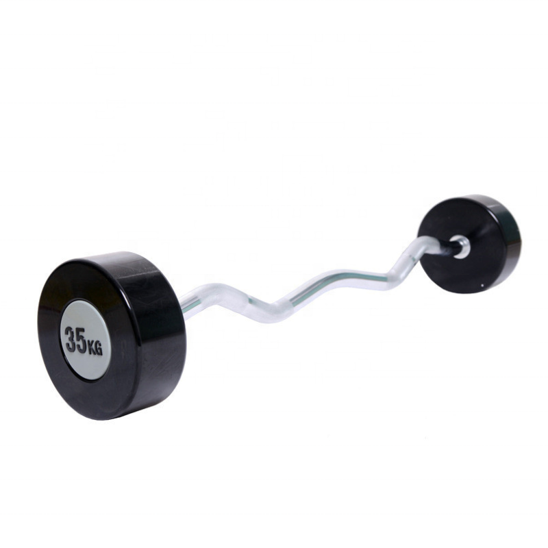 New product ideas stainless steel 20kg pu barbell set weight lifting plates barbell