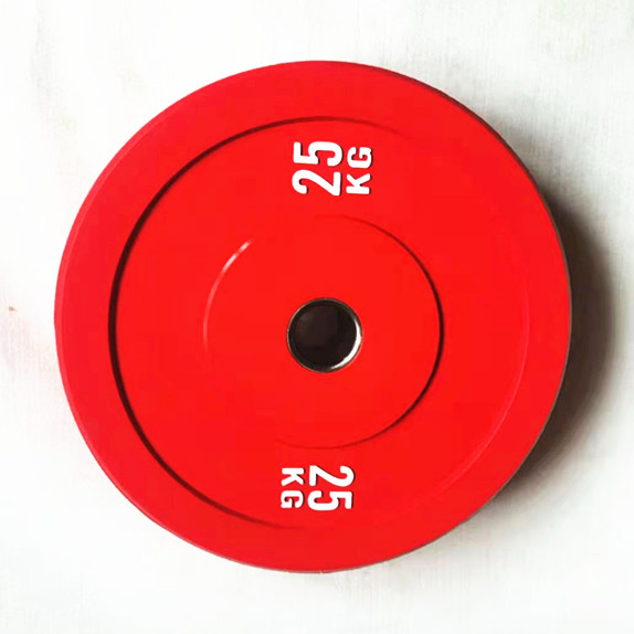 Gym Cross Bodybuilding Professional rubber coated steel Barbell Weight Plate
