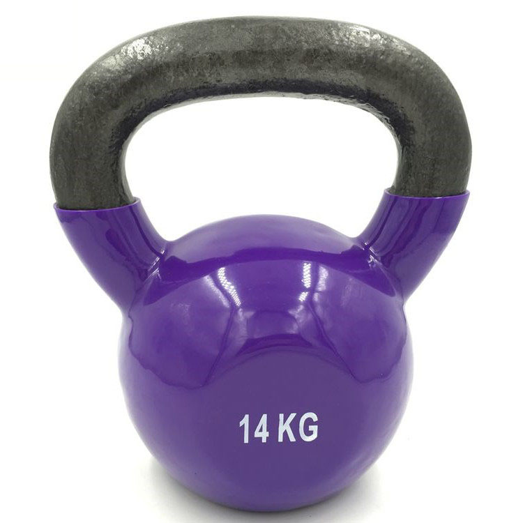 12kg Shiny Colorful gym equipment cast iron Kettle Bell non-slip grip