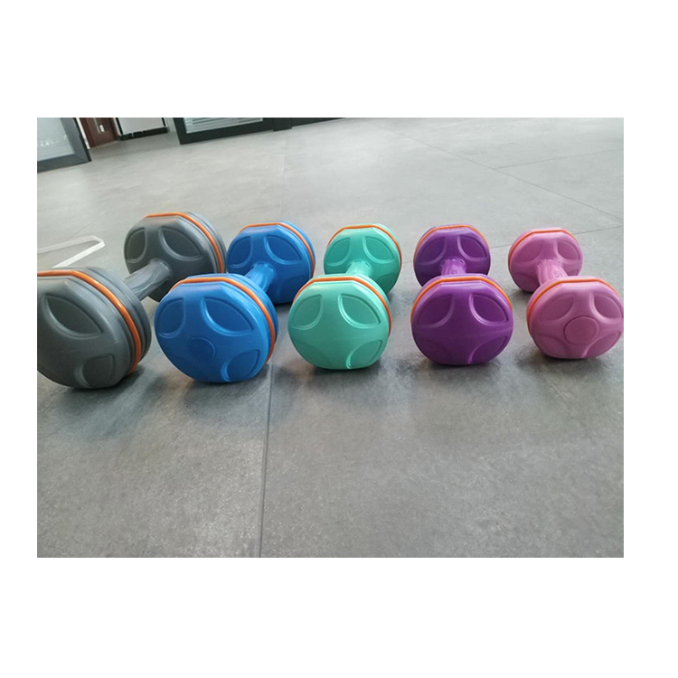 New design Hot sale Cheapest price colorful plastic  Dumbbell