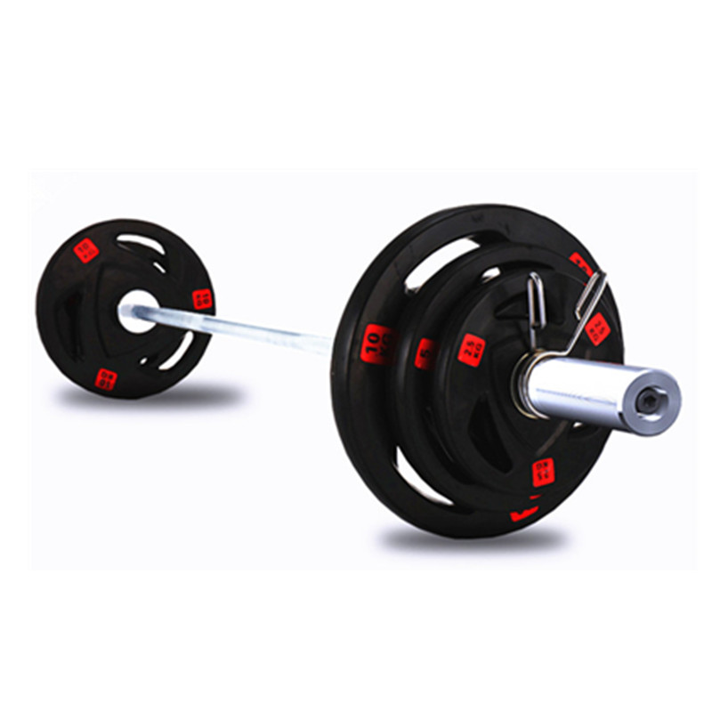 High demand products sport equipment training rubber weights plates set barbell