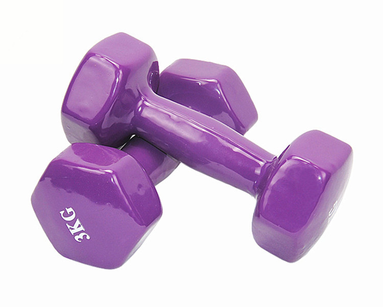 New launched products durable women gym hex custom color dumbbell set