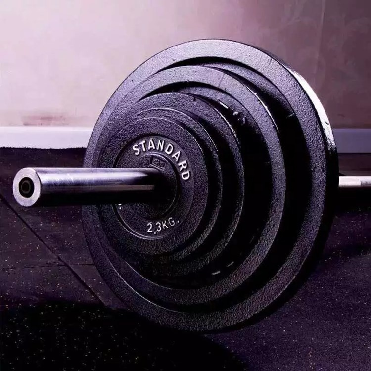 Wholesale Bodybuilding Black Cast Iron Barbell Painting Weight Plates